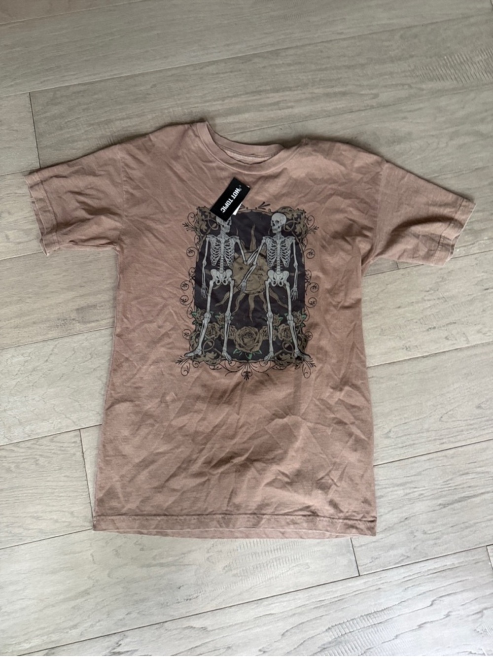 Skeleton Graphic Tee - Dusty Rose